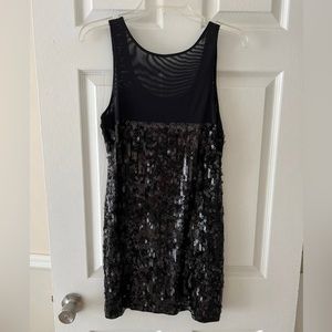 EXPRESS BLACK SEQUINS MINI DRESS